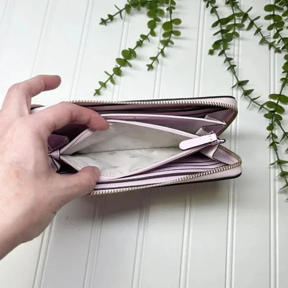 Kate Spade Pink Parrot Flock Party Large Continental Zip Around Wallet - Picture 8 of 10